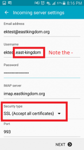 IMAP Step 6